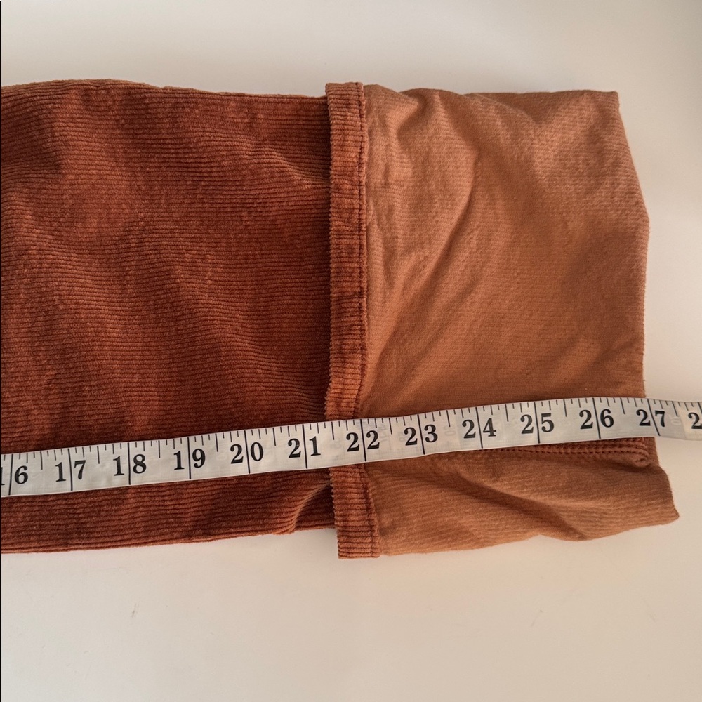 Anthropologie Pilcro The Scotty Cuffed Brown Corduroy Straight Leg Pants size 26 - Picture 9 of 11